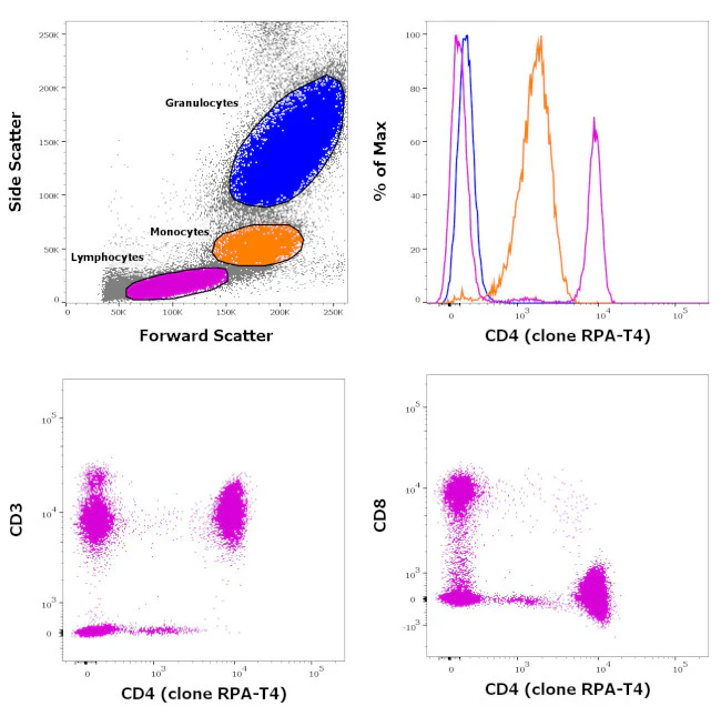 CD4 Monoclonal Antibody (RPA-T4), PE, eBioscience