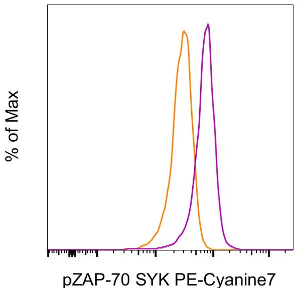 Phospho-ZAP70/Syk (Tyr319, Tyr352) Monoclonal Antibody (n3kobu5), PE-Cyanine7, eBioscience